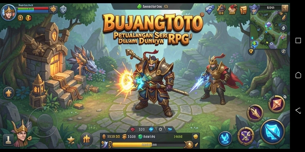 Tampilan gameplay seru dalam dunia RPG BUJANGTOTO.