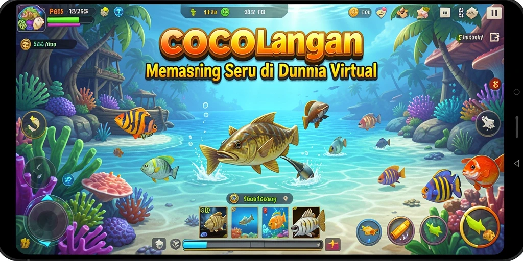 Gameplay seru COCOL88 saat memancing ikan besar.