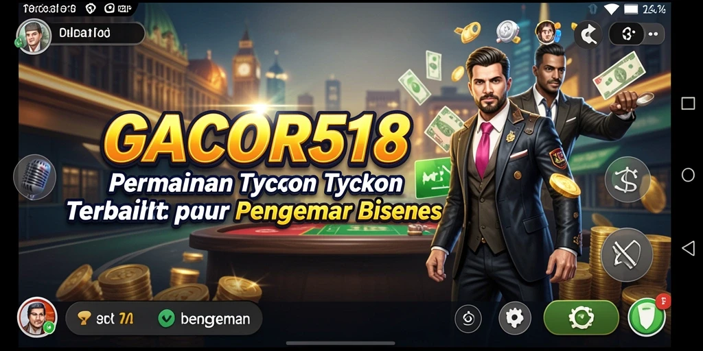 Tangkapan layar gameplay GACOR518 yang menampilkan pengelolaan bisnis yang mendalam.
