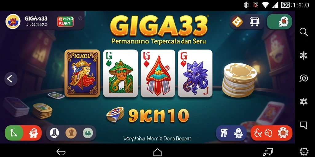 Tampilan seru gameplay GIGA33 saat bermain Domino.