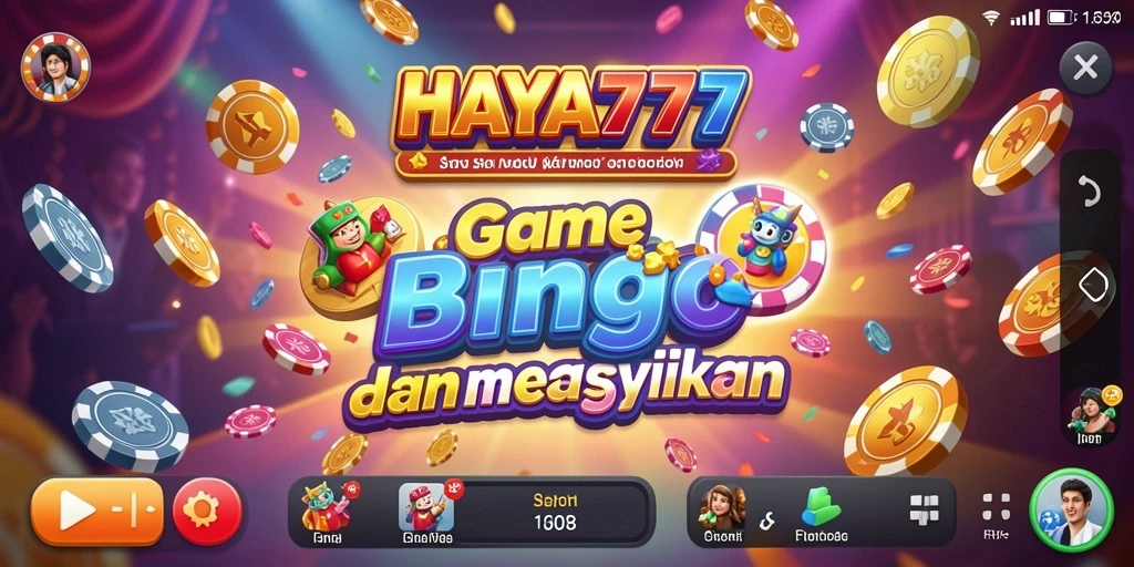 Tampilan gameplay HAYA777 dengan suasana Bingo yang seru.