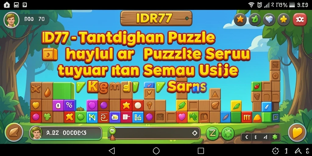 Screenshot menampilkan gameplay Puzzle seru dari IDR77.