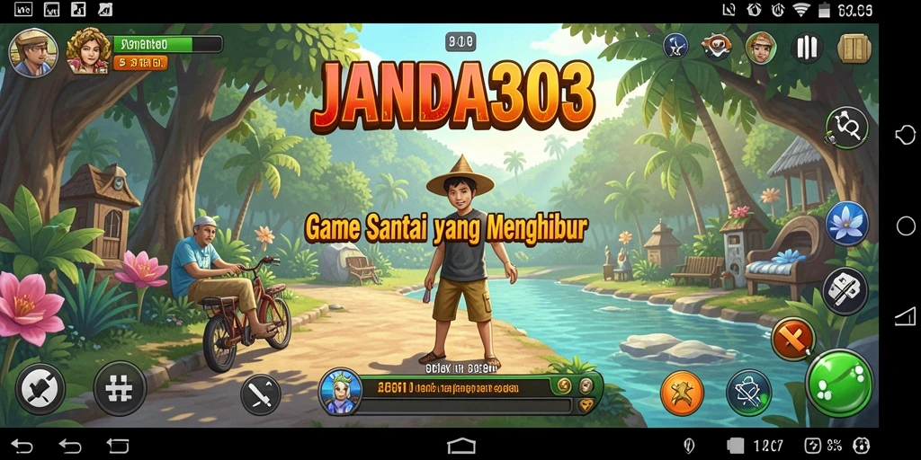 Screenshot JANDA303 menampilkan gameplay santai yang seru.