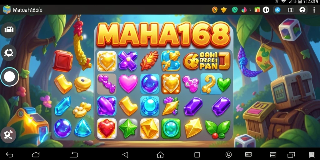 Tangkapan layar dari gameplay seru MAHA168 Match-3.