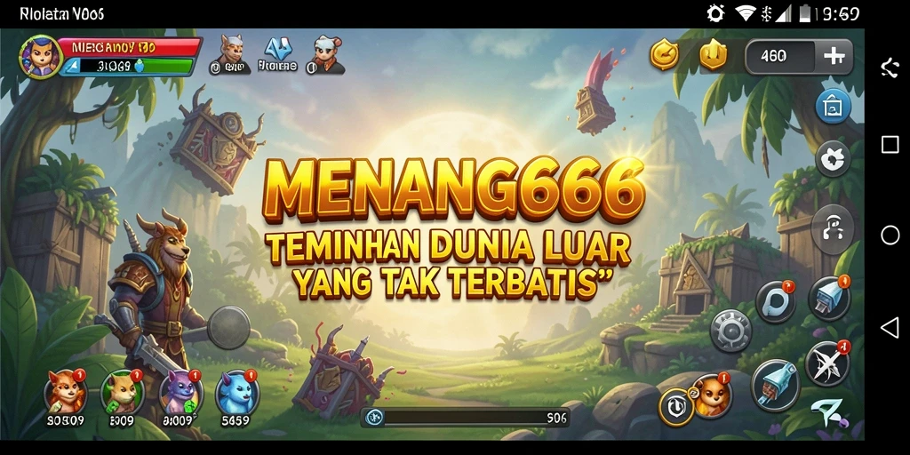 Tangkapan layar menunjukkan aksi seru dalam dunia terbuka MENANG666.