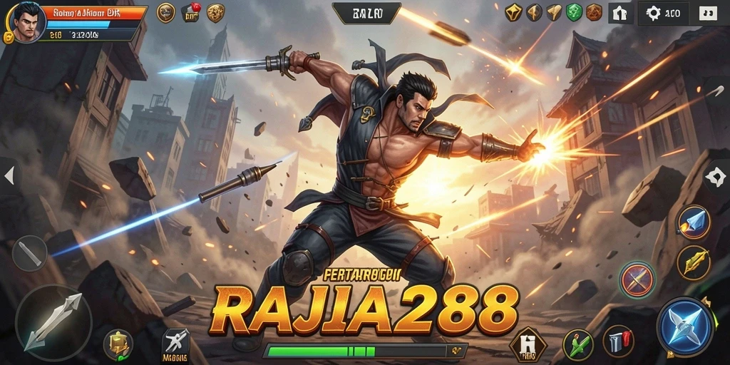 Gameplay seru RAJA288 dengan pertarungan mendebarkan.