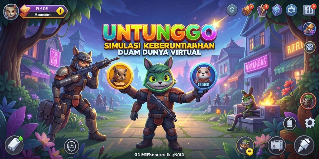 Gameplay menarik dari UNTUNGGO dengan elemen simulasi keberuntungan.